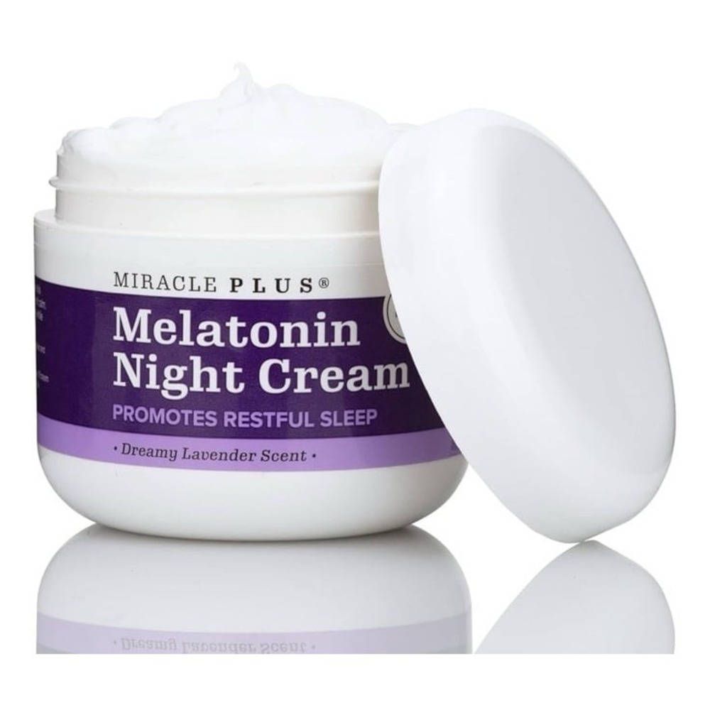 Melatonin Night Cream with Cocoa Butter, Lavender and Vitamin E Helps You Sleep